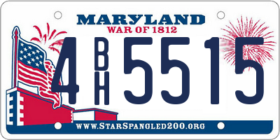 MD license plate 4BH5515