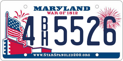 MD license plate 4BH5526