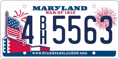 MD license plate 4BH5563