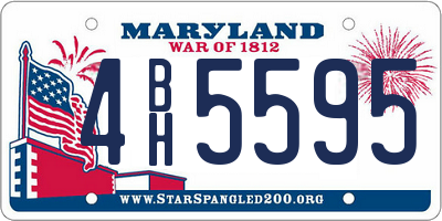 MD license plate 4BH5595