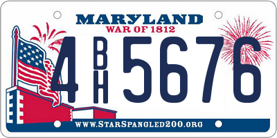 MD license plate 4BH5676