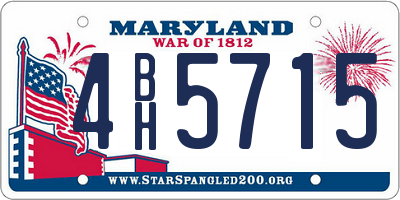 MD license plate 4BH5715