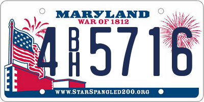 MD license plate 4BH5716