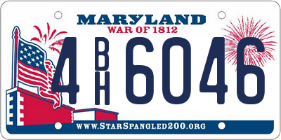 MD license plate 4BH6046