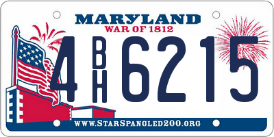 MD license plate 4BH6215