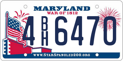 MD license plate 4BH6470