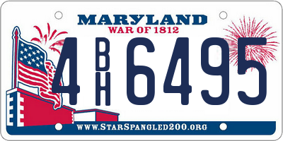 MD license plate 4BH6495