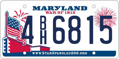 MD license plate 4BH6815