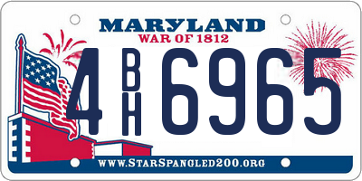 MD license plate 4BH6965