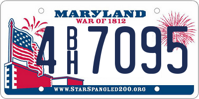 MD license plate 4BH7095