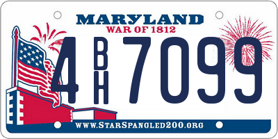 MD license plate 4BH7099