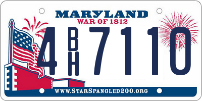 MD license plate 4BH7110