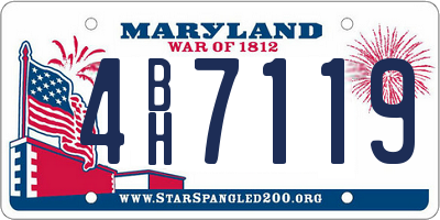 MD license plate 4BH7119