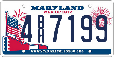 MD license plate 4BH7199
