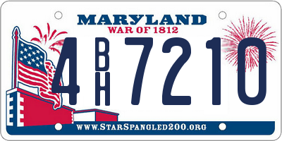 MD license plate 4BH7210