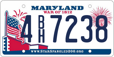 MD license plate 4BH7238