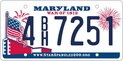 MD license plate 4BH7251