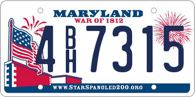 MD license plate 4BH7315