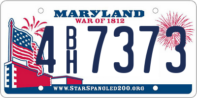 MD license plate 4BH7373