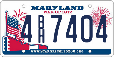 MD license plate 4BH7404