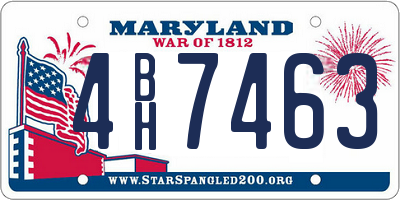 MD license plate 4BH7463