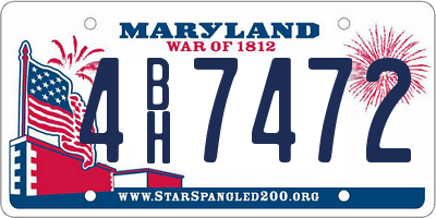 MD license plate 4BH7472