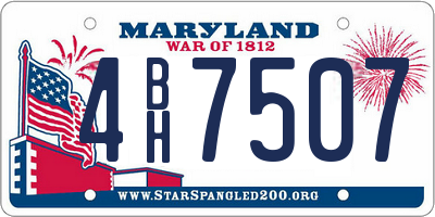 MD license plate 4BH7507