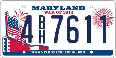 MD license plate 4BH7611