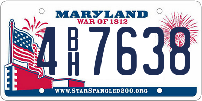 MD license plate 4BH7638