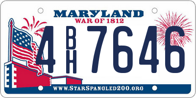 MD license plate 4BH7646