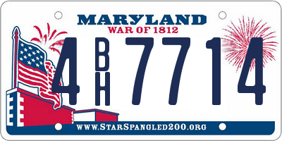 MD license plate 4BH7714