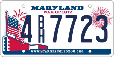 MD license plate 4BH7723