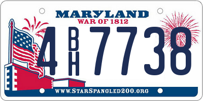 MD license plate 4BH7738