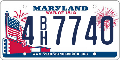 MD license plate 4BH7740