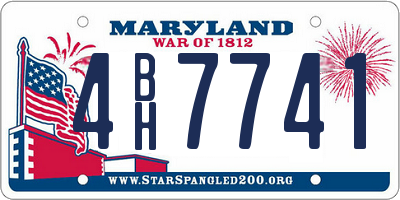 MD license plate 4BH7741