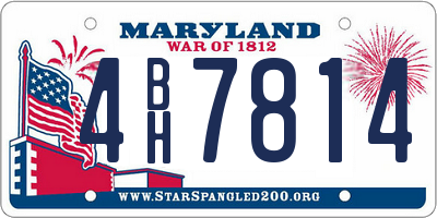 MD license plate 4BH7814