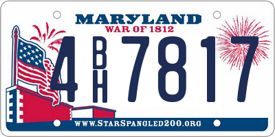 MD license plate 4BH7817