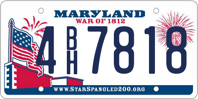 MD license plate 4BH7818