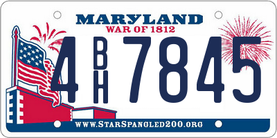 MD license plate 4BH7845