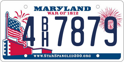 MD license plate 4BH7879