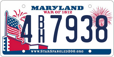 MD license plate 4BH7938