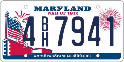 MD license plate 4BH7941