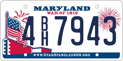MD license plate 4BH7943