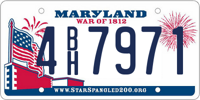 MD license plate 4BH7971
