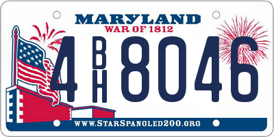 MD license plate 4BH8046