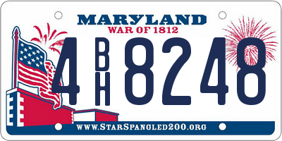 MD license plate 4BH8248