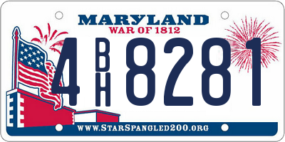 MD license plate 4BH8281