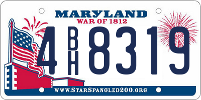 MD license plate 4BH8319