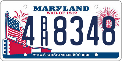 MD license plate 4BH8348