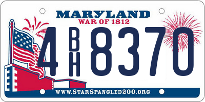 MD license plate 4BH8370